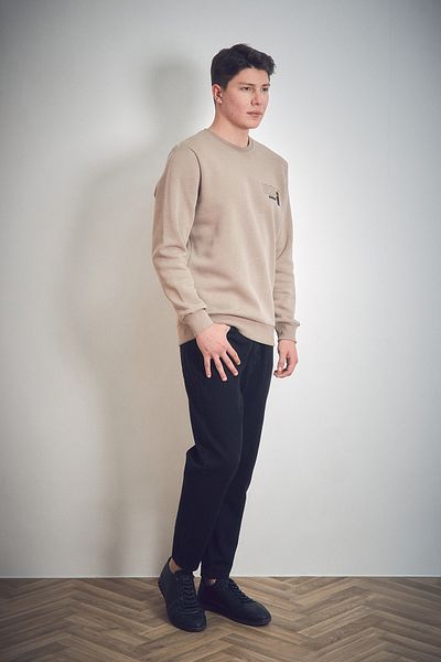 Fulla Moda Суитшърт с бродирани надписи с три нишки