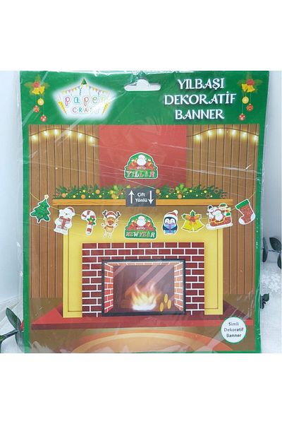 Hayaller Dükkanı Decorative Glitter Banner New Year New Year-