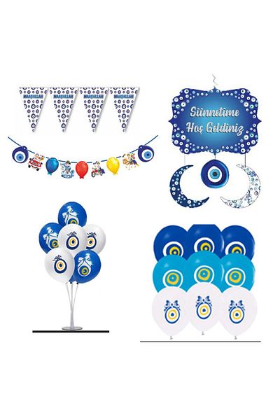 Hayaller Dükkanı Balloon Chain and Circumcision Decoration Set - with Stand