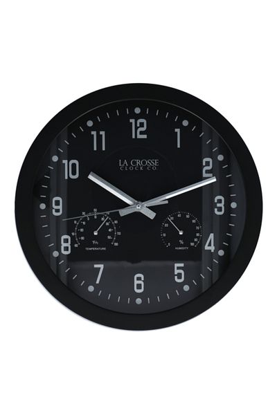 La Crosse Inkwell Round Wall Clock
