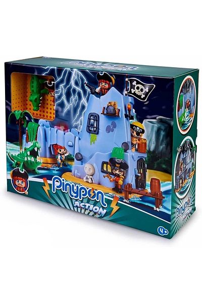Pinypon Feber Pinypon Adventure- Captain Cayman Pirate Island with 2 Figures for Children 4 to 8 Years Old