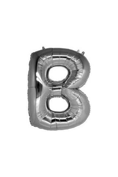 Hayaller Dükkanı Silver Foil Balloon Letter B - 16 Inch(40cm) Pk:1-