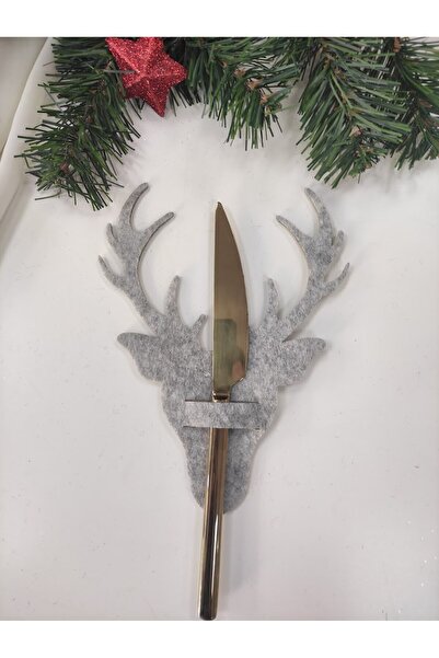 Denseden 6 قطع من أدوات المائدة المزخرفة باللون الرمادي الخاصة بأطباق عيد الم...