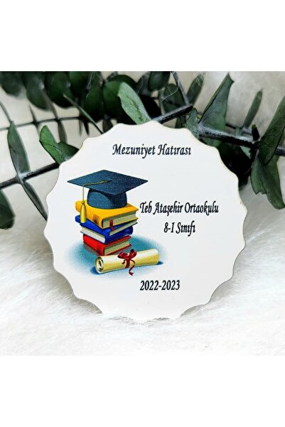 ARTEMİS 30 Adet Mezunlar Baskılı Ahşap Magnet Mezuniyet Hatırası