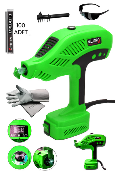 Millian 300 Amper Çift Kartlı Turbo Soğutma El Tipi İnvertör Tabanca Kaynak M...