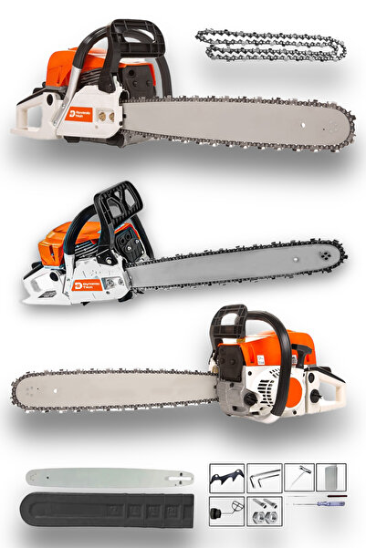 DynamicTech Benzinli Testere 4 Hp 52cc Ağaç Odun Dal Kesme Makinesi Motorlu T...