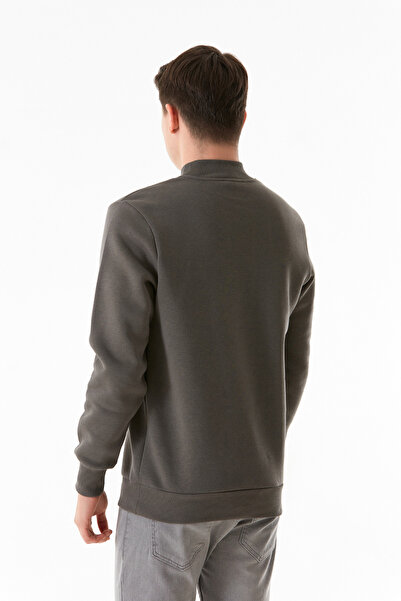 Fulla Moda 3 İplik Kabartmalı Bisiklet Yaka Sweatshirt