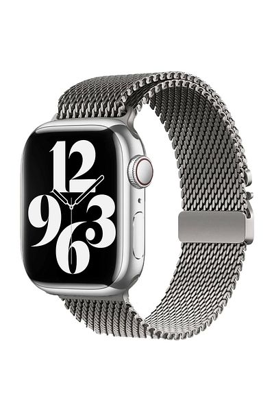 zore Apple Watch 7 41mm Compatible Zore Krd-121 Metal Mesh Cord