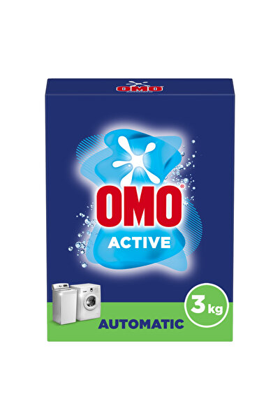 Omo مسحوق غسيل أوتوماتيكي، فعال، إزالة البقع بنسبة 100% في غسلة واحدة*، 3 كجم