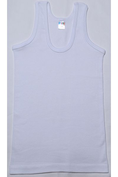 Şenay White 3-Piece Economic Pack for Boy - 100% Cotton Suspender Tank Top