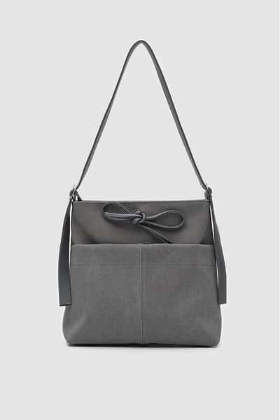BAGzy Women's Justen Suede Shoulder Bag