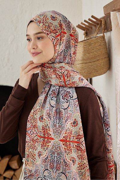 Modakaşmir Şal mătăsos cu model Munhani