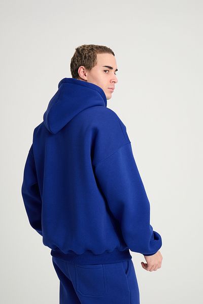 oneagılyazı Unisex Oversize Saks Blue Sweatshirt Hoodie