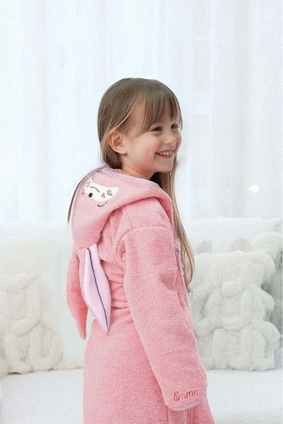 TEKSMODA Hooded Girl's Boy's Bathrobe Cotton