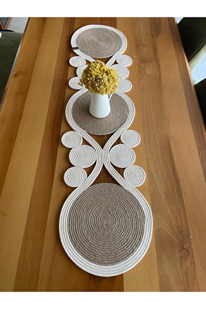 Nev Design Jüt, Hasır, Runner, Masa Örtüsü 130x33