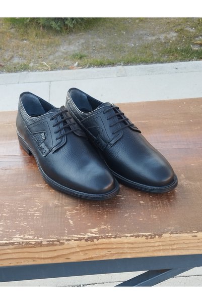 LİCCAS Men's Winter Shoes Genuine Leather Rubber and Non-Slip Sole Bonded
