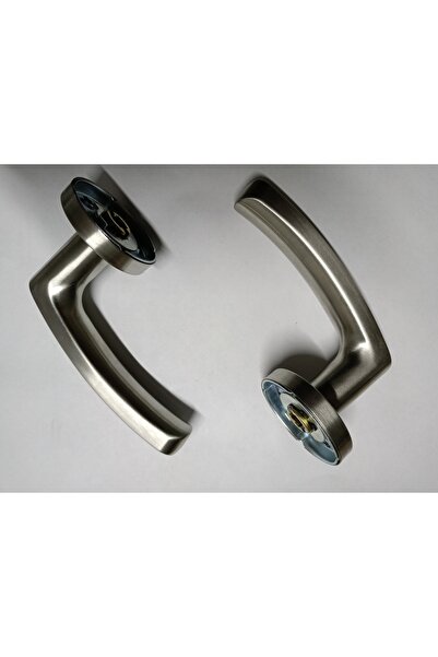 KAİZEN Kapı Kolu lüks Stellar Paslanmaz Nikel Saten Yuvarlak Rozetli