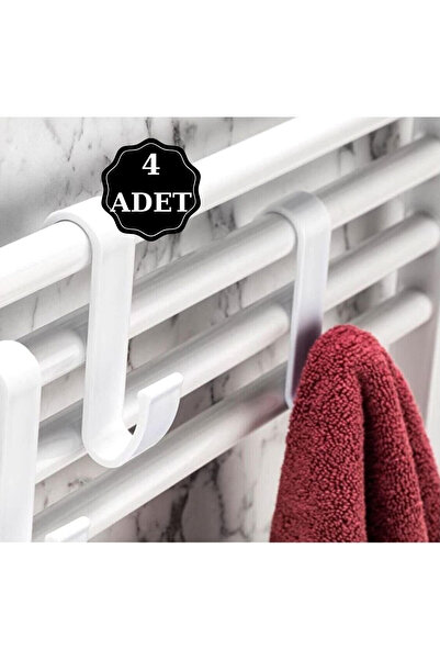 PONÇİK STORE 4 Adet Banyo Havlu Askısı Havlupan Ve Duşakabin Uyumlu, Plastik ...
