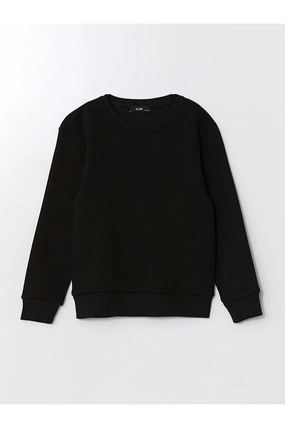 LC Waikiki Lcw Kids Black Crew Neck Boy Sweatshirt