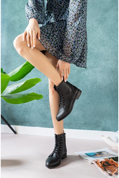 Moda Değirmeni Black Skin Дамски боти Bg1011-116-0001
