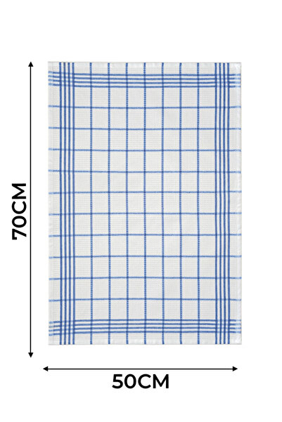 Tuable 3-х шарова темно-синя кухонна серветка з візерунком вафель - американський сервісний набір 50x70 см