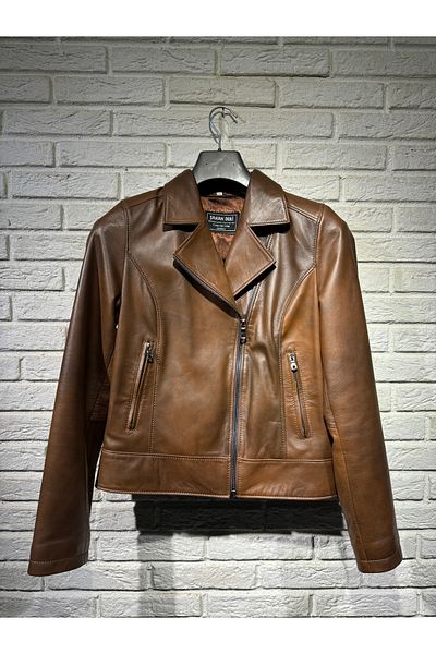 Şahan Deri Denizli Brown Women's Genuine Leather Coat