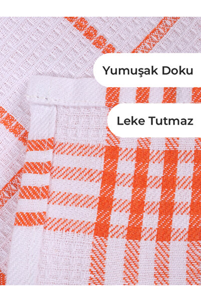 Tuable Waffle Desen 10'lu Mutfak Kurulama Bezi, Beslenme Örtüsü, Amerikan Servis Peçete, Renkli Set 50x70cm