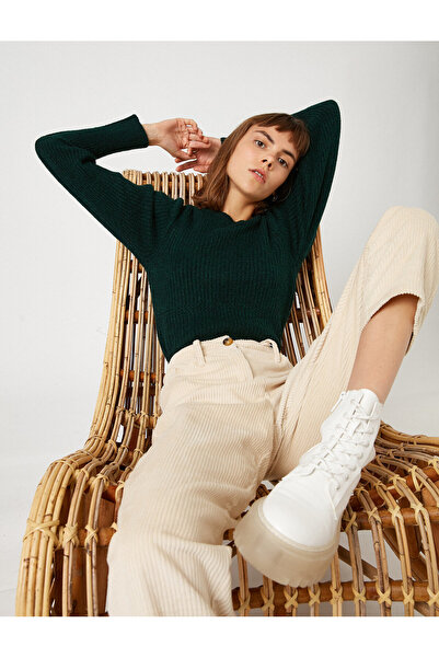 Koton Pulover de damă roșu verde 1KAL98122OT