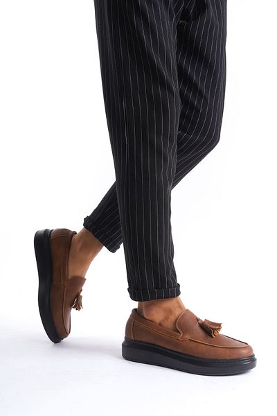 COCCO CROSS Ανδρικά αθλητικά παπούτσια SLW154 Blaze - Laceless, Tassel, Casual Classic - ST Tan