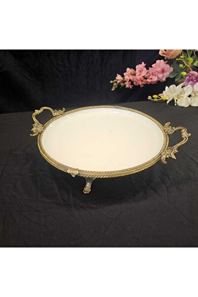 MaviDamla 2-Piece Porcelain Presentation Set with Barreled Cast Edge Frame - Antique Antique