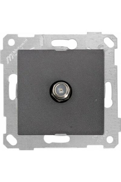 Mutlusan Rıta Smoked Tv Socket F Female - Elegant Design with Machine Code (Mkz)