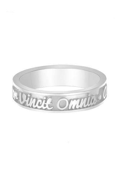 ELLI Inel Damă Bandă Words Amor Vincit Omnia Elegant În Argint Sterling 925