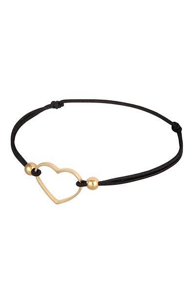 ELLI Bracelet Ladies Heart Cut-out Love With Elastic Band In 925 Sterling Silver
