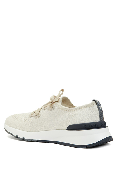 Brunello Cucinelli Gri Mavi Çorap Formlu Erkek Sneaker Beden: 40