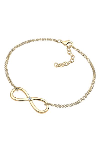 ELLI Bracelet Women Infinity Pendant Basic With Diamond (0.03 CT.) In 925 Sterling Silver