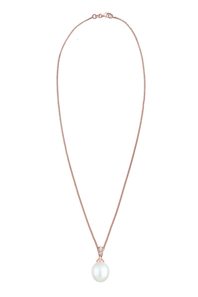 ELLI Náhrdelník s kultivovanými sladkovodními perlami a diamanty, stříbro 925