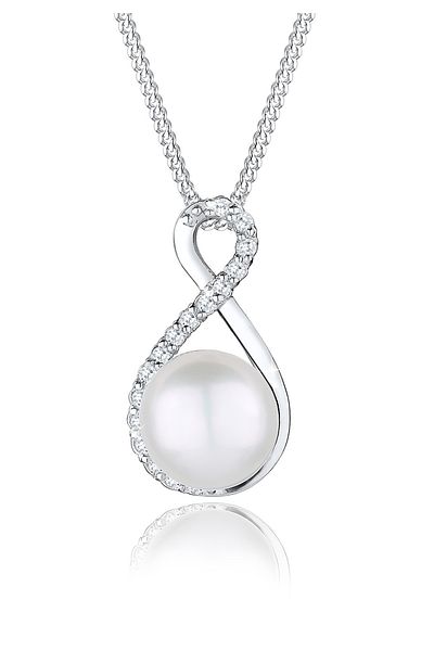 ELLI Náhrdelník Nekonečno Sladkovodní Perla 925 Sterling Silver