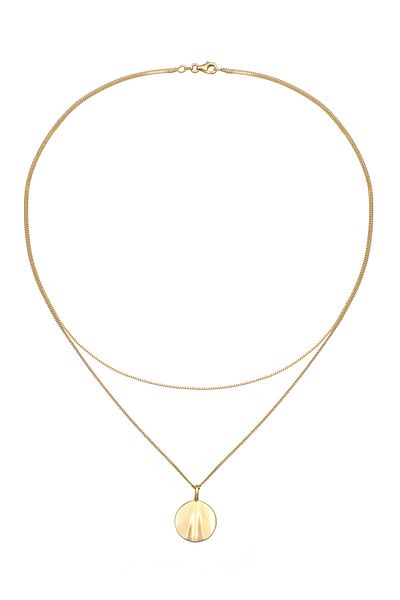 ELLI Náhrdelník Dámský vrstvený přívěsek z destiček Waves Design 925 Sterling Silver