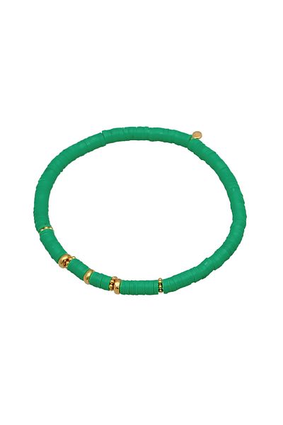 ELLI Armband Damen Beads Heishi Perlen Blau aus 925 Sterling Silber vergoldet