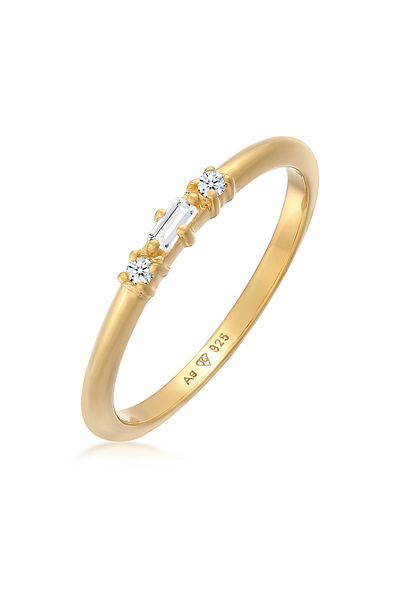 ELLI Inel de logodnă pentru femei - dreptunghi filigran topaz și diamant (0,03 ct) 925illage Tore