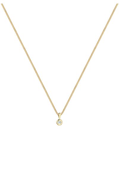 ELLI Kreis-Diamant-Halskette aus 925er Sterlingsilber