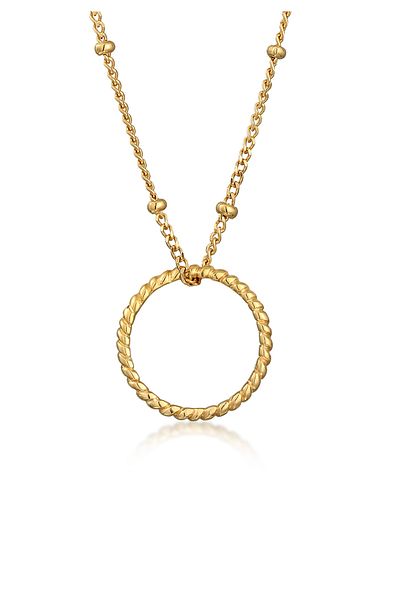 ELLI Necklace Ladies Pendant Circle Twisted Balls In 925 Sterling Silver
