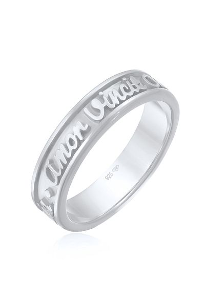 ELLI Inel Damă Bandă Words Amor Vincit Omnia Elegant În Argint Sterling 925