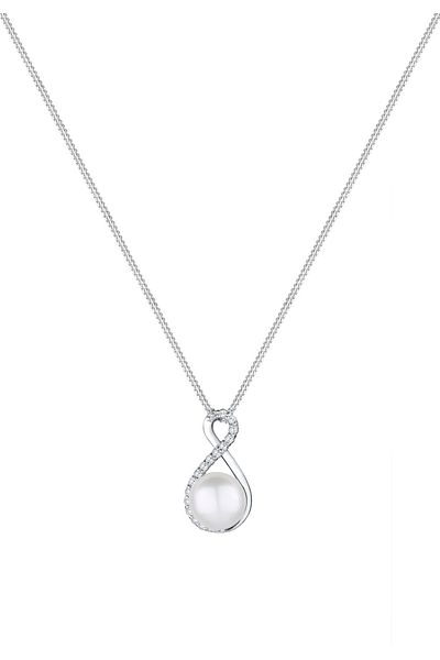 ELLI Náhrdelník Nekonečno Sladkovodní Perla 925 Sterling Silver