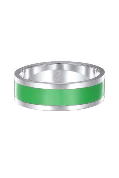 KUZZOI Prsten Band Ring Casual Geo Email Black 925 Sterling Silver