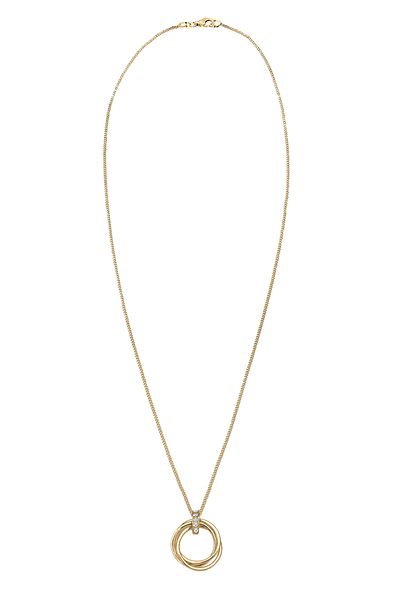 ELLI Necklace Ladies Circle Pendant Trio With Diamond (0.025 CT.) In 925 Sterling Silver