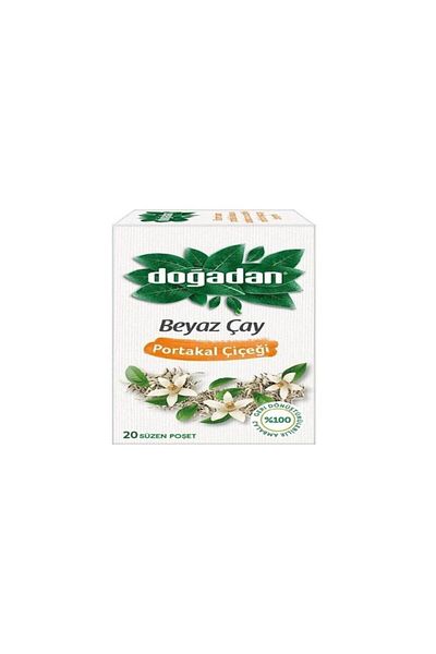Doğadan Set of 18 White Tea Orange Flowers