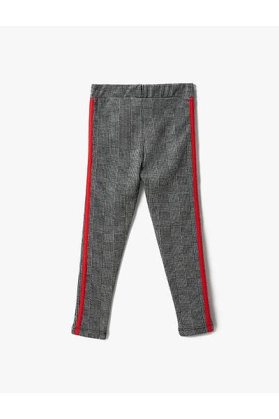 Koton Plaid Trousers Leggings with Side Stripes