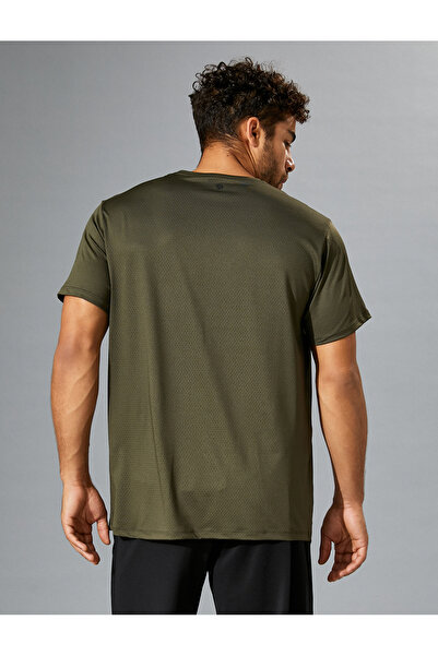 Koton Spor Tişört Slogan Baskılı Bisiklet Yaka