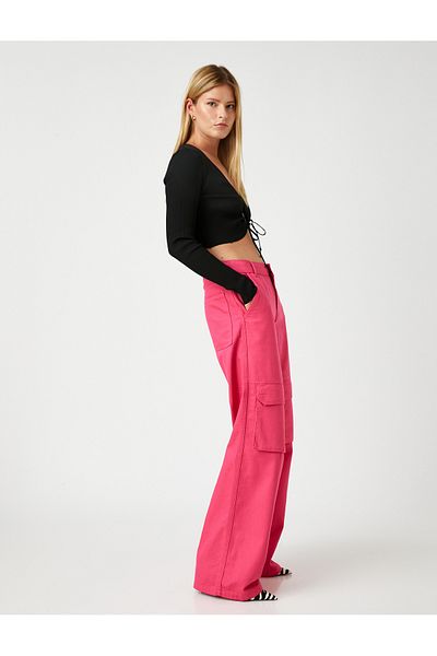 Koton Straight Leg Cargo Pants with Pockets